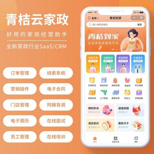 青桔家政同城家政服务小程序本地生活家政服务上门维修保姆保洁
